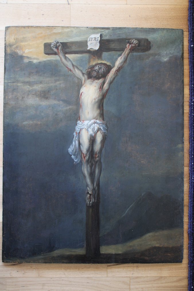 Flämische Schule (XVII-XVIII), After Anthony van Dyck - Jesus am Kreuz #1.0