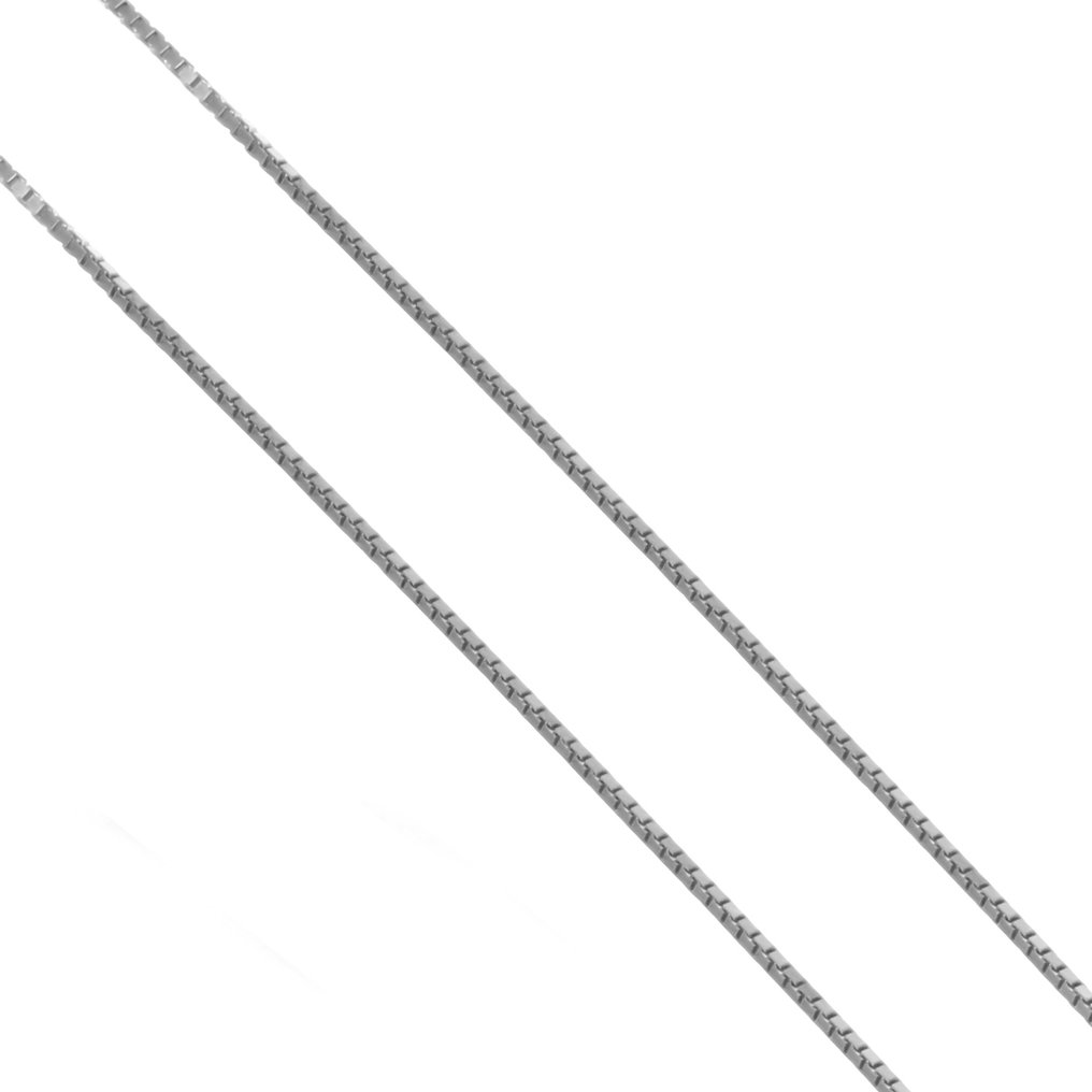 吊坠项链 - 18K包金 白金 -  1.42ct. tw. 海蓝宝石 - 钻石 #3.2