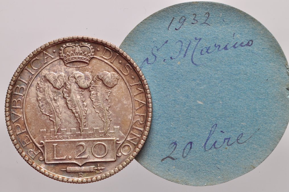 圣玛利诺. 20 Lire 1932 #2.1