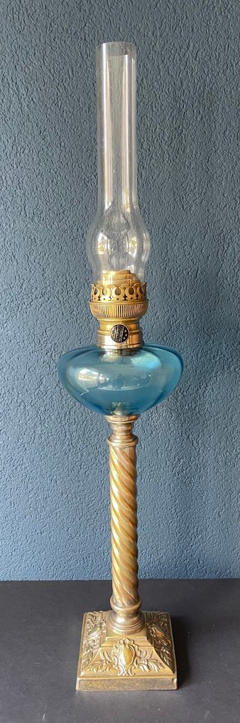 油灯 - 玻璃, 黄铜, 黄铜色 - Matador 20寸 - 高度76厘米 #4.3