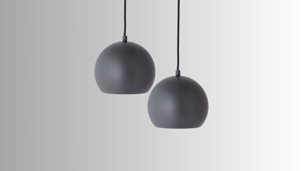 Frandsen - Benny Frandsen - Plafondlamp (2) - Ball Limited Edition - Donkergrijs - Metaal - 2 items #4.3