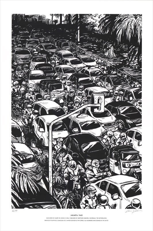 De Jongh, Aimée - 1 Silkscreen - Taxi! - Jakarta - 2024 #1.0