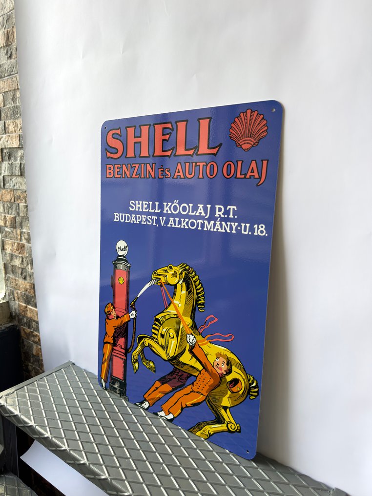 Sign - Shell - XXL SHELL AUTO OLAJ, BENZIN ES AUTO OLAJ #2.1