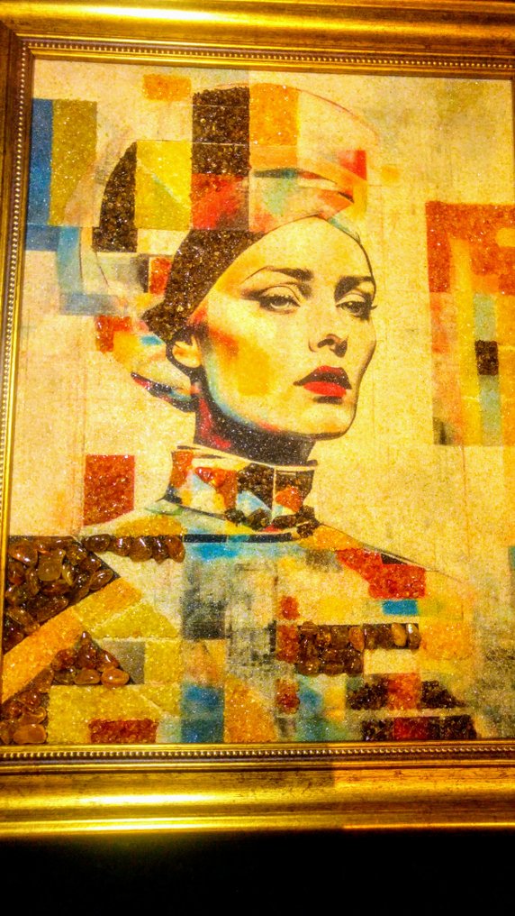 Baltisk rav mosaikbillede - Rav - 48 cm - 38 cm #2.1