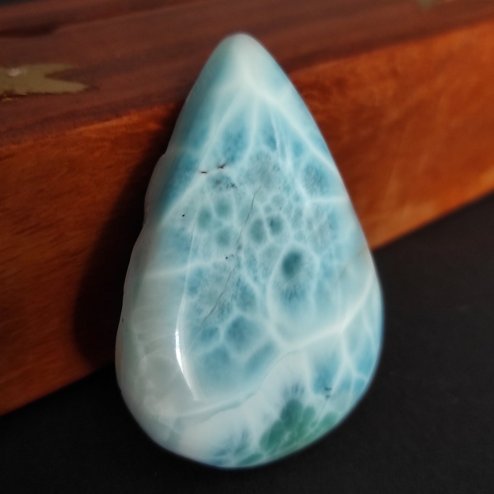 海纹石 弧面形 - 高度: 4 cm - 宽度: 1 cm- 34 g - (1) #3.2