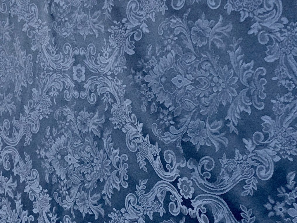 „Blu d'Oriente“ – Viktorianische Eleganz auf Polsterung - Polsterstoff  - 5 m - 1.6 m #4.3