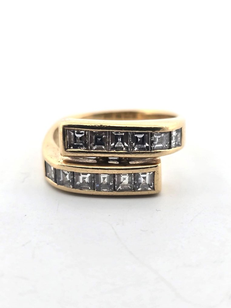 戒指 - 18 克拉 黃金 -  1.20ct. tw. 鉆石 (天然)  #1.0