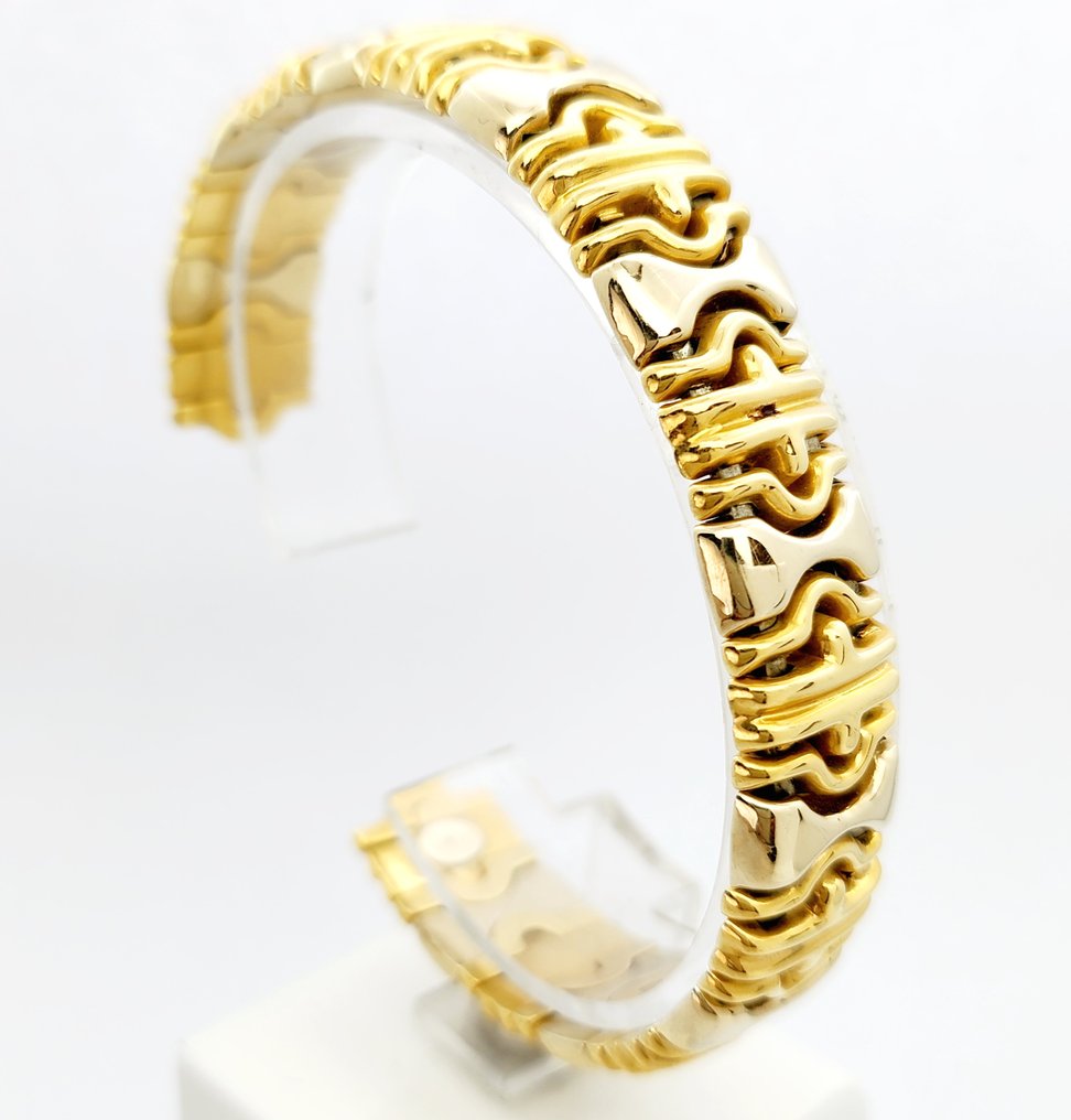 手镯 - 18K包金 黄金, 白金 #1.0