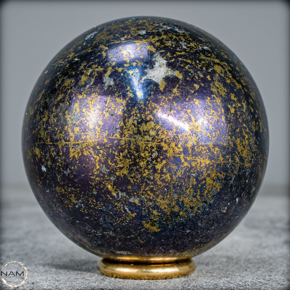 Σπάνια Πρώτης Ποιότητας Χρυσή Χαλκοπυρίτης Σφαίρα, Πολωνία- 767.81 g #1.0