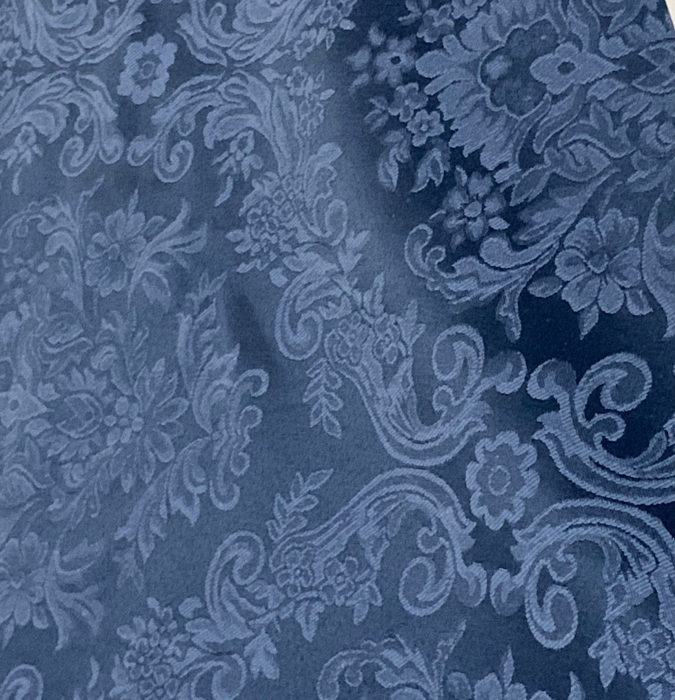 „Blu d'Oriente“ – Viktorianische Eleganz auf Polsterung - Polsterstoff  - 5 m - 1.6 m #3.2