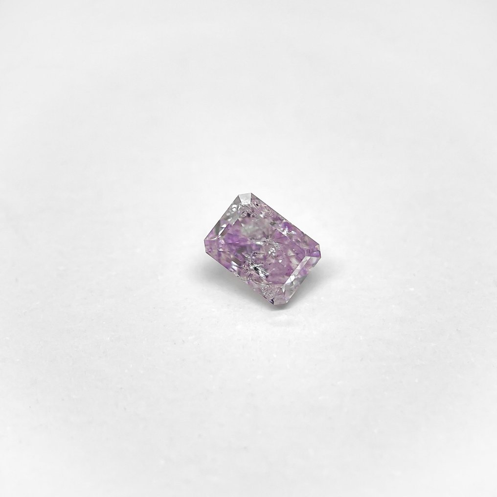 1 pcs Gyémánt (Természetes színű) - 1.21 ct - Radiant - Fancy Rózsaszínes Lila - A laboratóriumi jelentésben nincs megadva - Amerikai Gemmológiai Intézet (GIA) #1.0