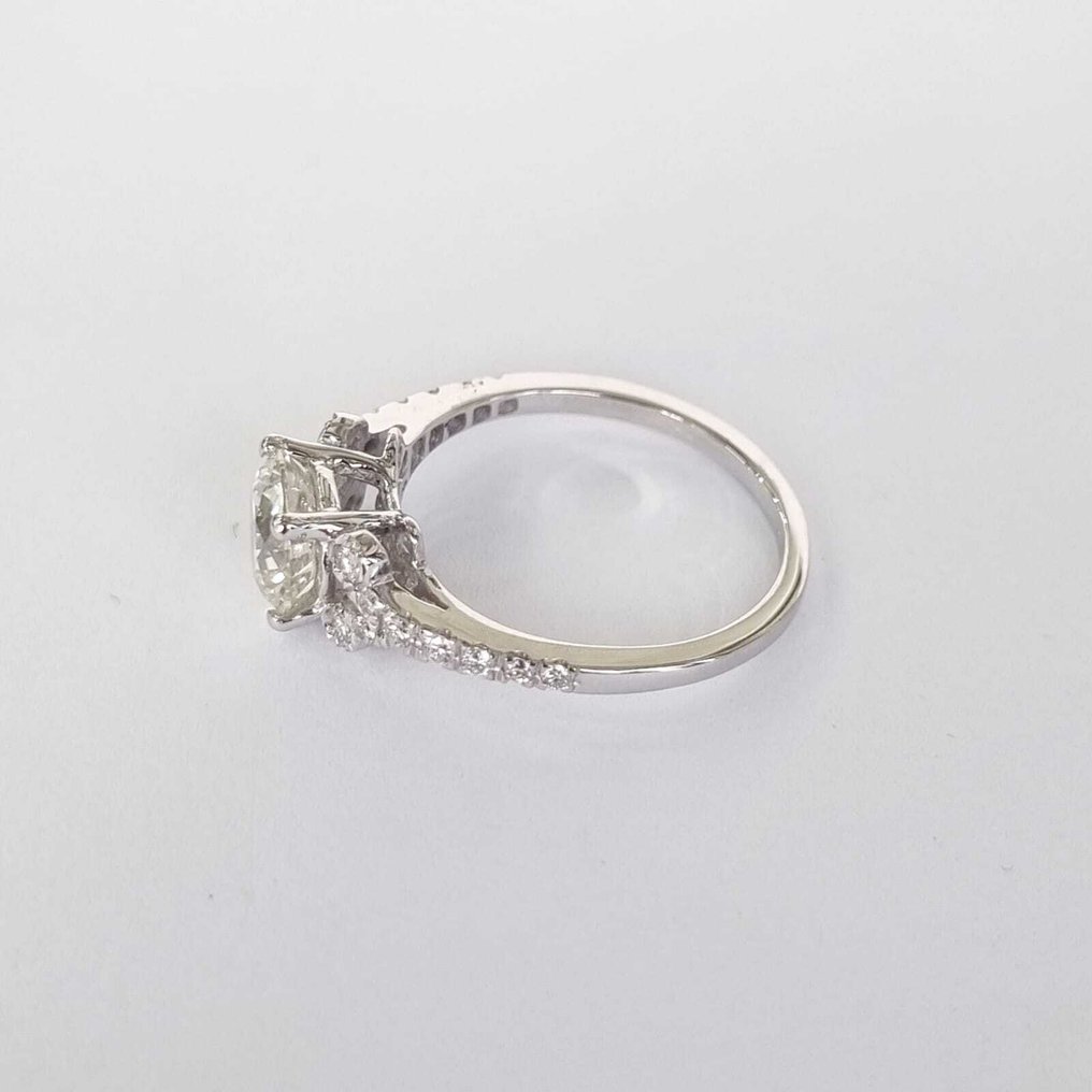 订婚戒指 - 18K包金 白金 - 1.79ct. tw. 钻石 (天然) - 钻石 #3.2