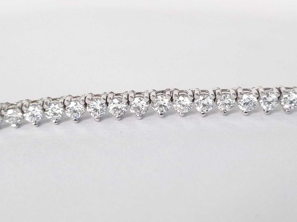 Nyaklánc - 14 kt. Fehér arany - 11.84ct. tw. Gyémánt (Laboratóriumban előállított) #1.0