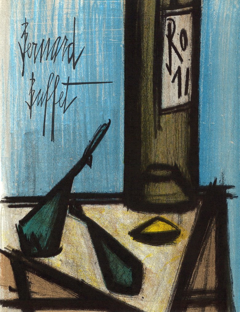 Bernard Buffet (1928-1999) - Nature morte à la bouteille #1.0