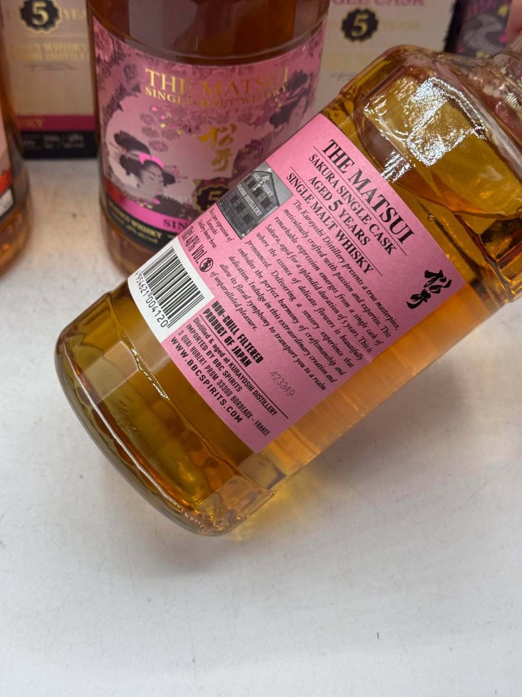 Matsui 5 years old Sakura Single Cask  - 700ml - 3 μπουκαλιών #2.1