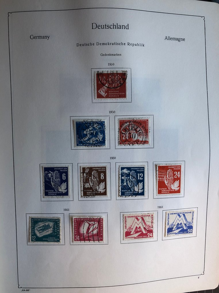 GDR 1949/1974 - Complete cancelled collection until 1966 with all good issues and blocks, from 1967 mint. #4.3