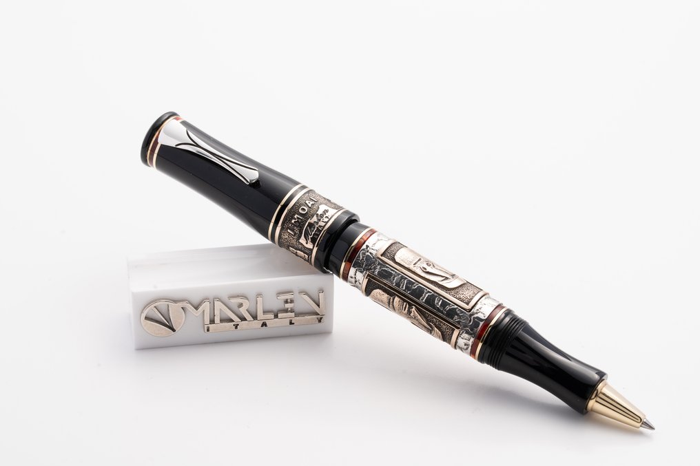 Marlen - Moai - Edizione limitata di 188 esemplari In resina italiana, argento e bronzo - 滾珠筆 #1.0
