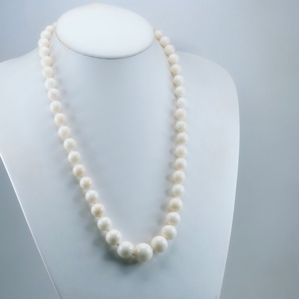 Κοράλλι - 18 καράτια - Κίτρινο χρυσό - Κολιέ - ΛΕΥΚΟ ΚΟΡΑΛΙ #1.0