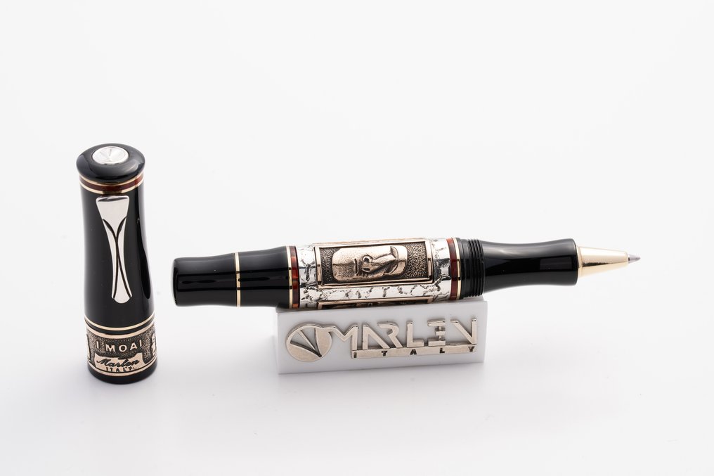 Marlen - Moai - Edizione limitata di 188 esemplari In resina italiana, argento e bronzo - 滾珠筆 #3.2