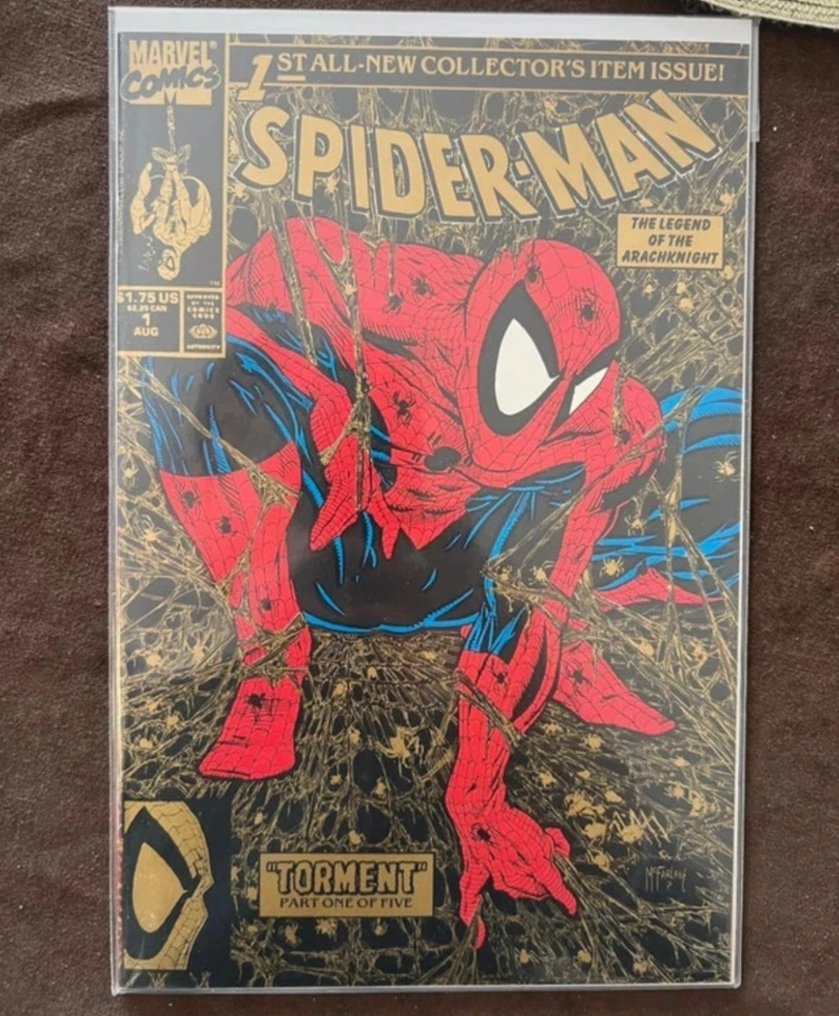 Spider-Man #1 - Main Cover + Silver Direct Edition + Gold Edition - 3 Comic - EO - 1990 #3.2