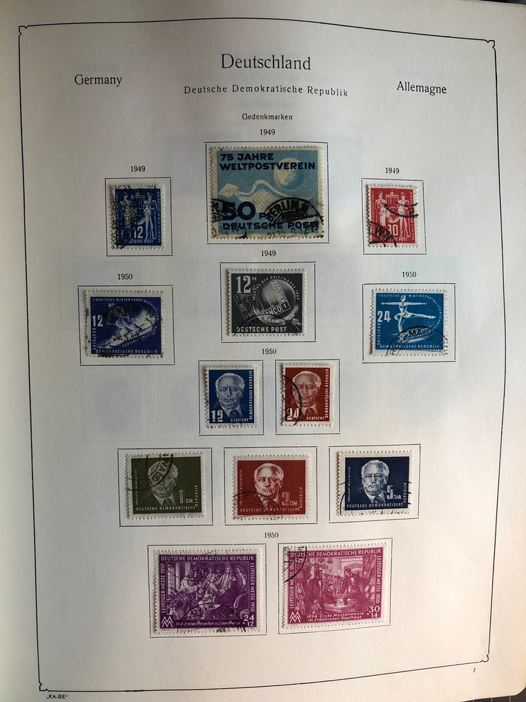GDR 1949/1974 - Complete cancelled collection until 1966 with all good issues and blocks, from 1967 mint. #1.0