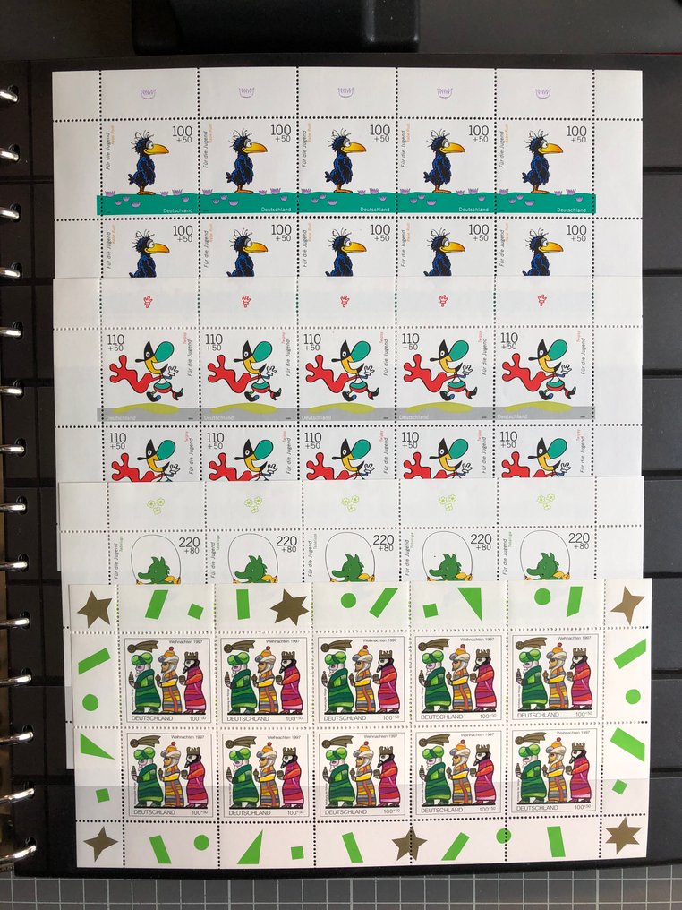 德国 1997/2000 - 最新邮票收藏，包括约150种不同的小版张（10张一版） - zusätzlich etliche Markenheftchen #3.2