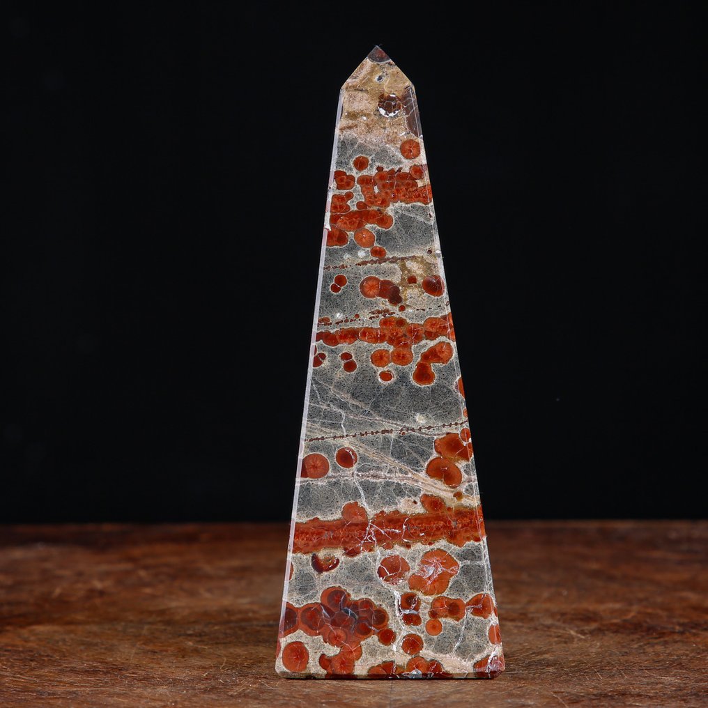 Rare 'Peanuts' Obsidian - Fascinating Perlite Species - Obelisk - Sonora Region, Mexico - Height: 171 mm - Width: 63 mm- 690 g #4.3