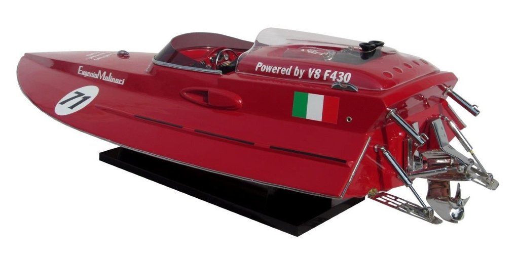 Riva Ferrari F430 maquette 70 cm Bois modelisme 1:8 - Modellboot - Arno Ferrari #4.3