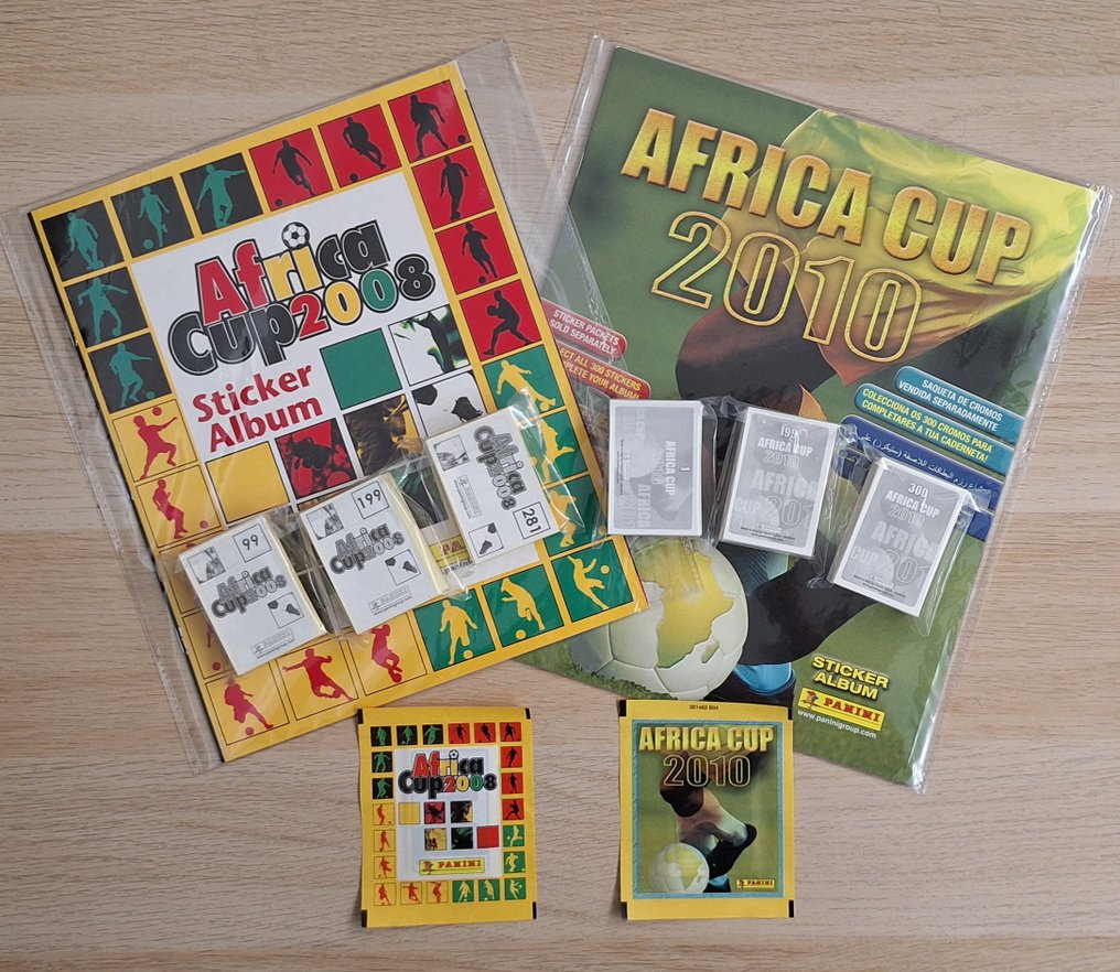 Panini 2 Empty albums + 2 packs + 2 bustine: Africa Cup 2008/2010 - 2 Empty album + complete loose sticker set - Glimrende (EX) #1.0