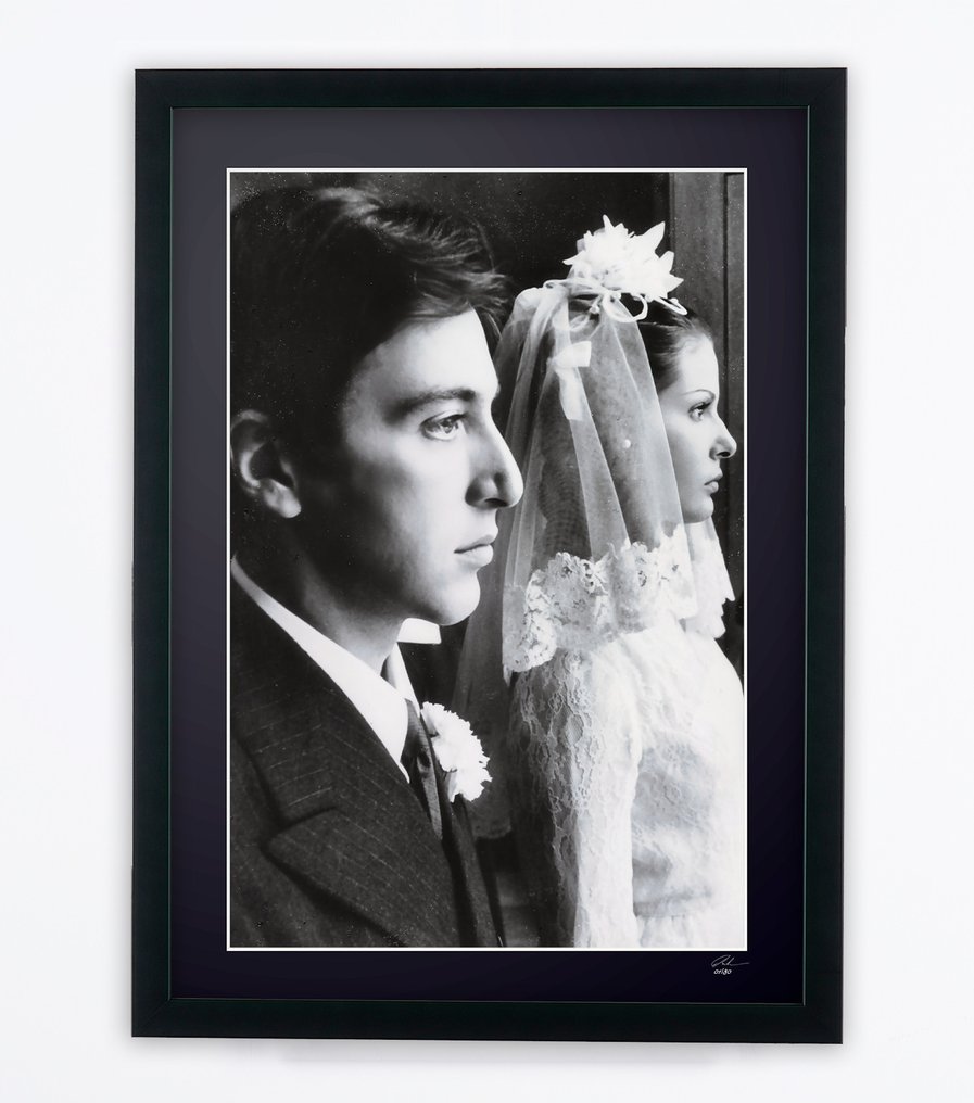 The Godfather - Al Pacino as "Michael Corleone" - Fine Art Photography - Luxury Wooden Frame 70X50 cm - Limited Edition 02 of 30 - Serial 20109 - Original Certificate (COA), Hologram - 100% New. Shipping Reduction from 3 items #3.2