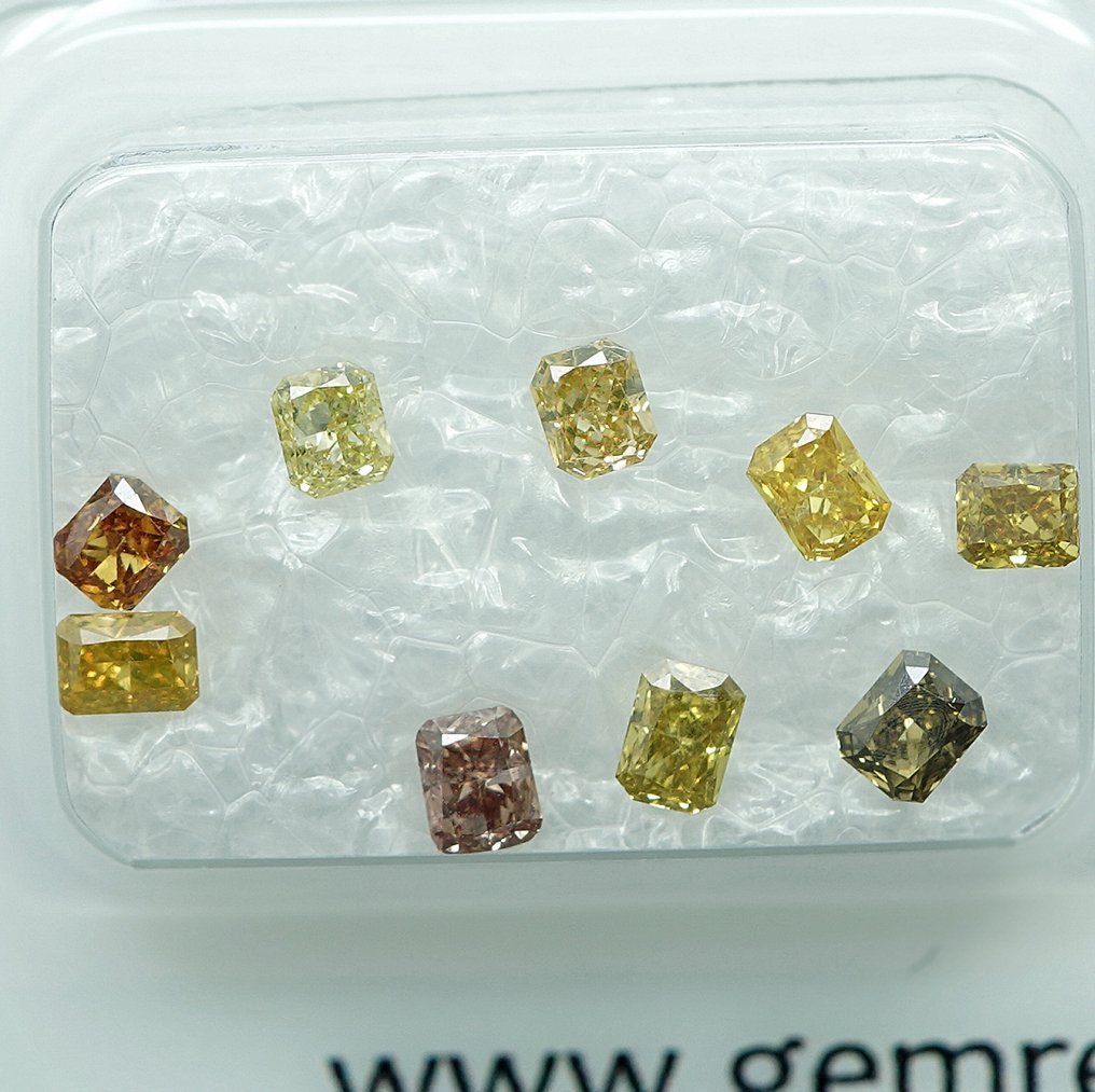 9 pcs Diamante (Naturale) - 1.05 ct - VS1, I1 - Gem Report Antwerp (GRA) #3.2