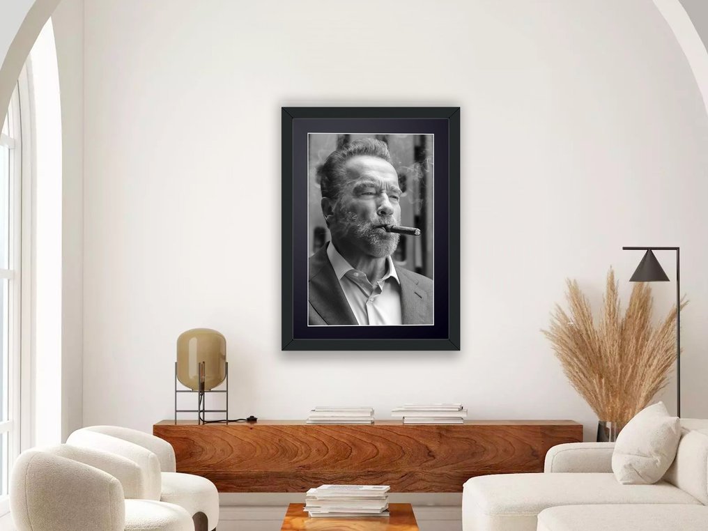 Arnold Schwarzenegger - Iconic - Fine Art Photography - Luxury Wooden Frame 70X50 cm - Limited Edition 01 of 30 - Serial 20101 - Original Certificate (COA), Hologram - 100% New. Shipping Reduction from 3 items #2.1