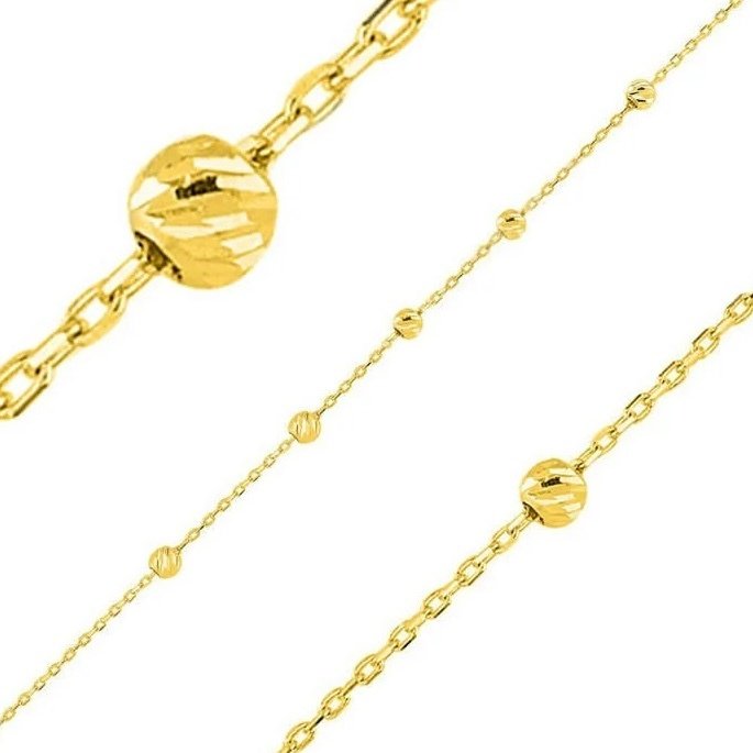 Handmade - Βραχιόλι - 14 καράτια Κίτρινο χρυσό - Βραχιόλι Dorika Balls #3.2