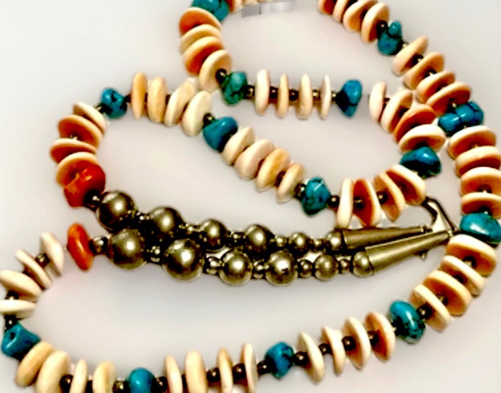 Collana - Stati Uniti Heishi, turchese dell'Arizona  (Senza Prezzo di Riserva) #1.0