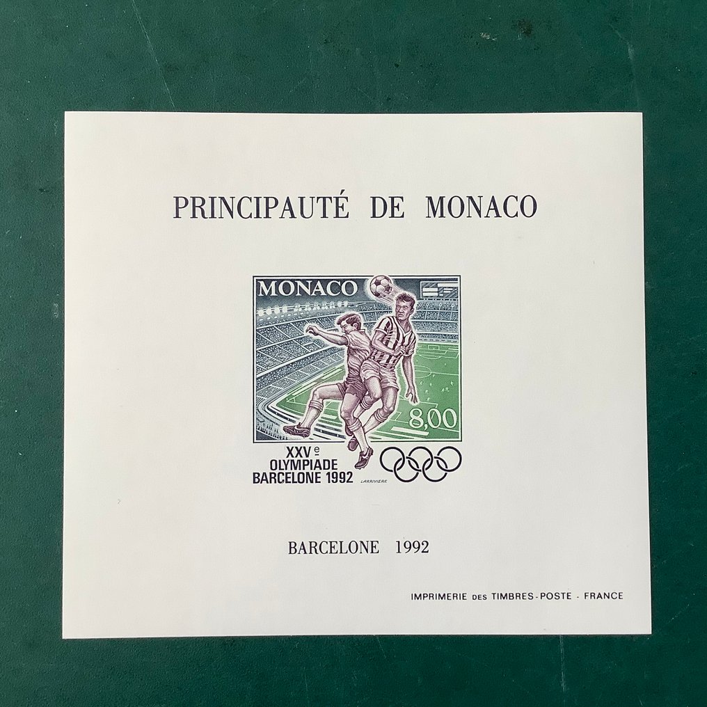 Monako 1992 - Bloc Speciale: Igrzyska Olimpijskie w Barcelonie nieperforowane - Yvert BS 18a #3.2