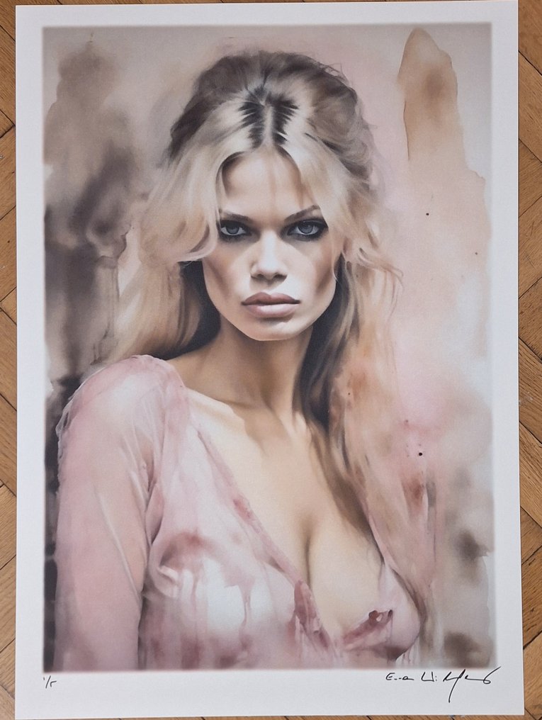 Brigitte Bardot - watercolor edition by Emma Wildfang - Large size #2.1