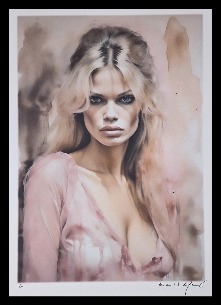 Brigitte Bardot - watercolor edition by Emma Wildfang - Large size #1.0