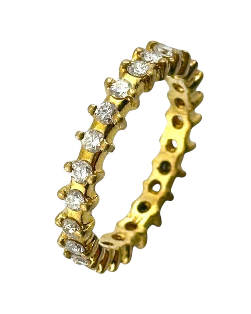 Bague - 18 carats Or jaune, Bague en or jaune 18 carats avec diamants 0,75 carats. -  0.75ct. tw. Diamant (Naturelle)  #2.1