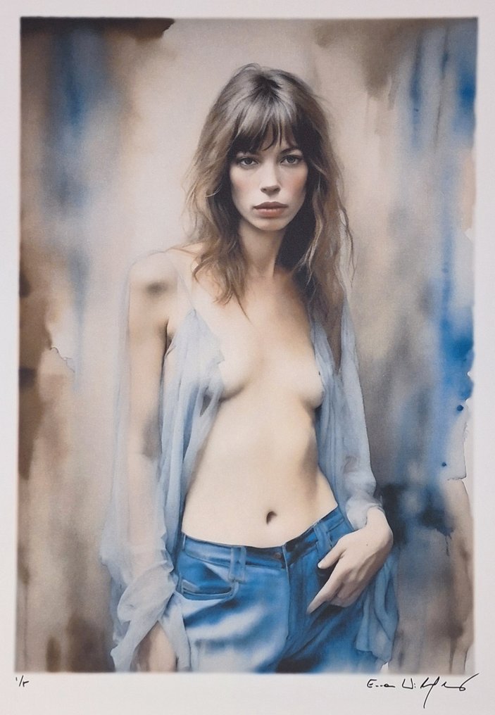 Jane Birkin - watercolor edition by Emma Wildfang - Large size #3.2