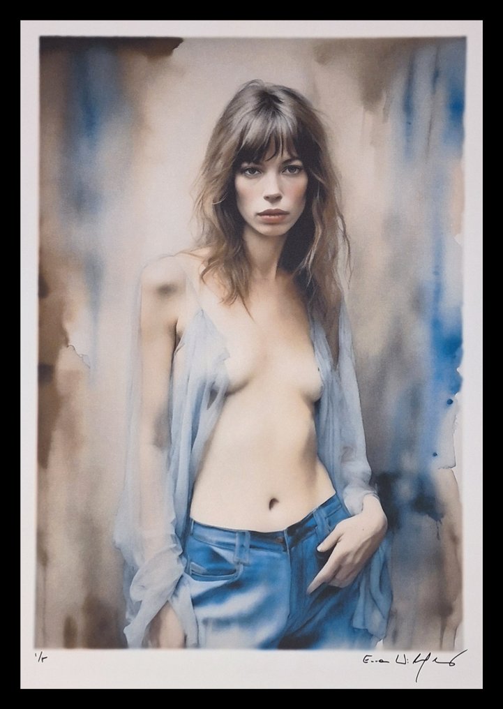 Jane Birkin - watercolor edition by Emma Wildfang - Large size #1.0