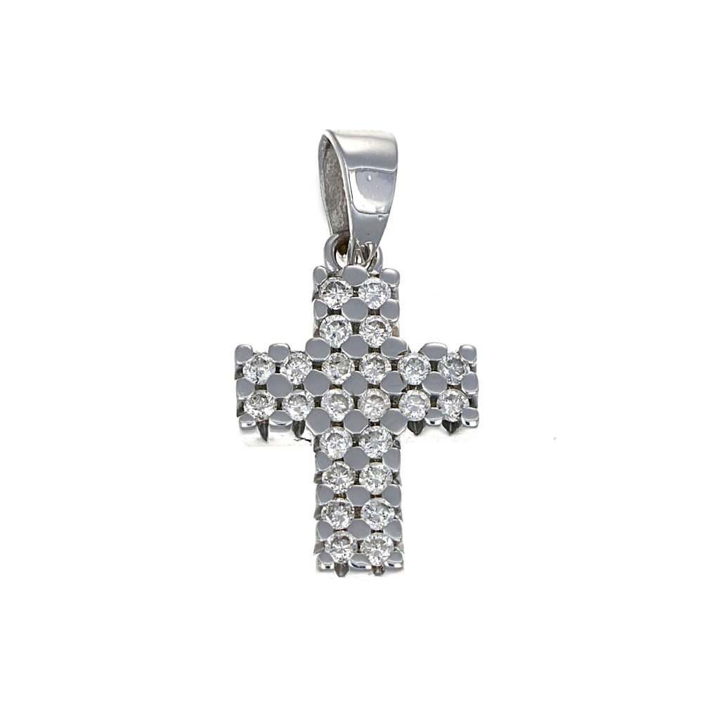 Függő - 18 kt. Fehér arany - 0.60ct. tw. Gyémánt (Természetes) #1.0