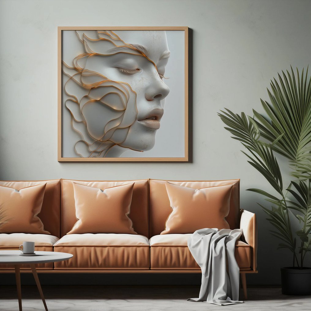 I_KONIQ - Gold line marble woman #2.1