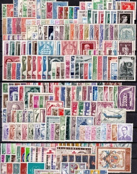 Belgique 1950/1959 - 10 collections complètes (sans blocs) - OBP/COB 823/1120 #1.0