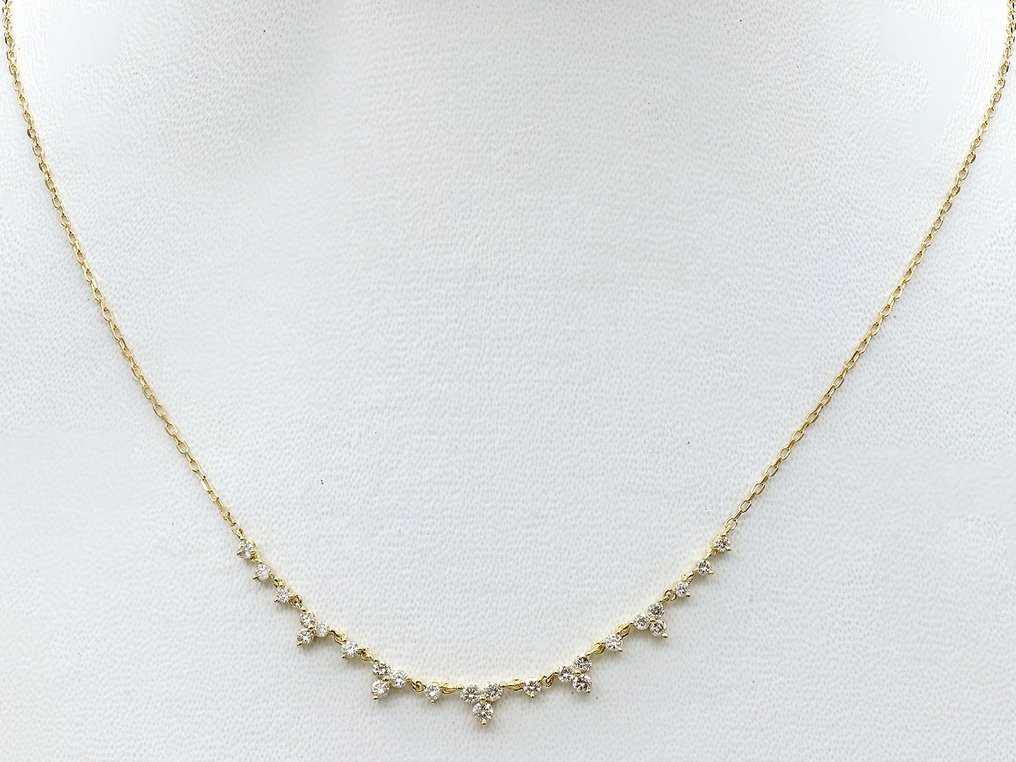 Colar com pingente - 14 K Ouro amarelo - 0.52ct. tw. Diamante (Natural) #1.0
