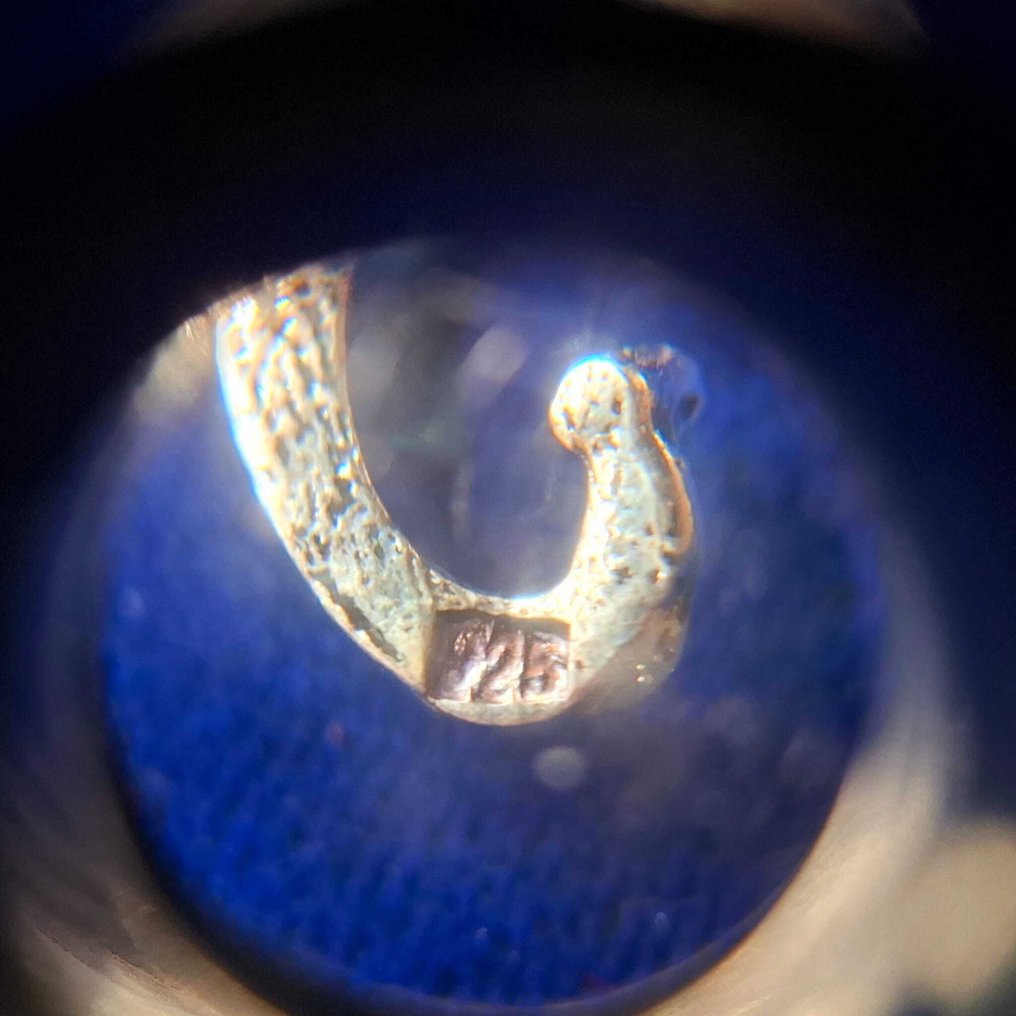 Argento 925. - Spilla - Ammonite fossile. #1.0