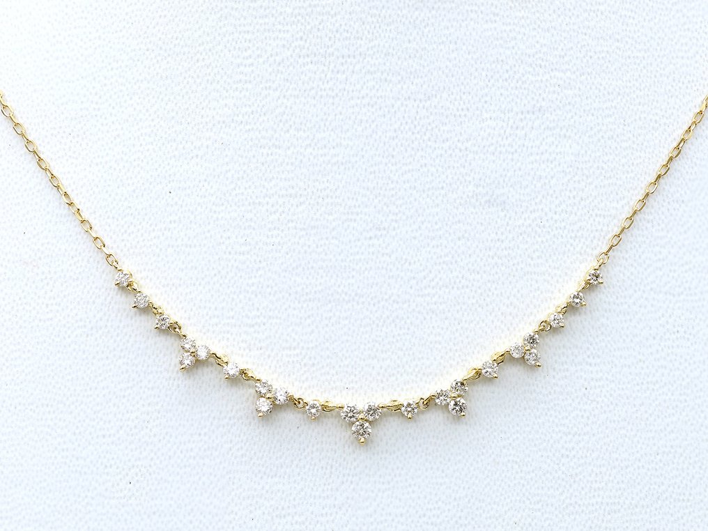 Colar com pingente - 14 K Ouro amarelo - 0.52ct. tw. Diamante (Natural) #1.0