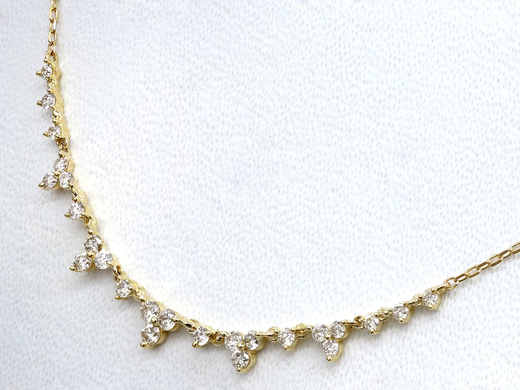 Colar com pingente - 14 K Ouro amarelo - 0.52ct. tw. Diamante (Natural) #2.1