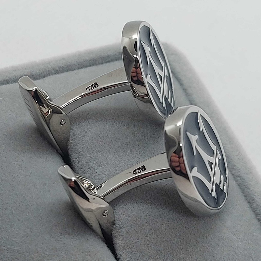 Laminierter Argento (925). Handemailiert. - Manschettenknöpfe - Maserati. #1.0