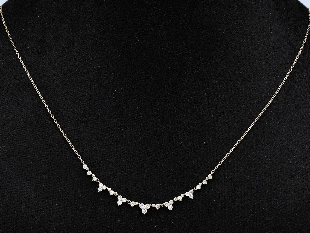 Colar com pingente - 14 K Ouro amarelo - 0.52ct. tw. Diamante (Natural) #3.2
