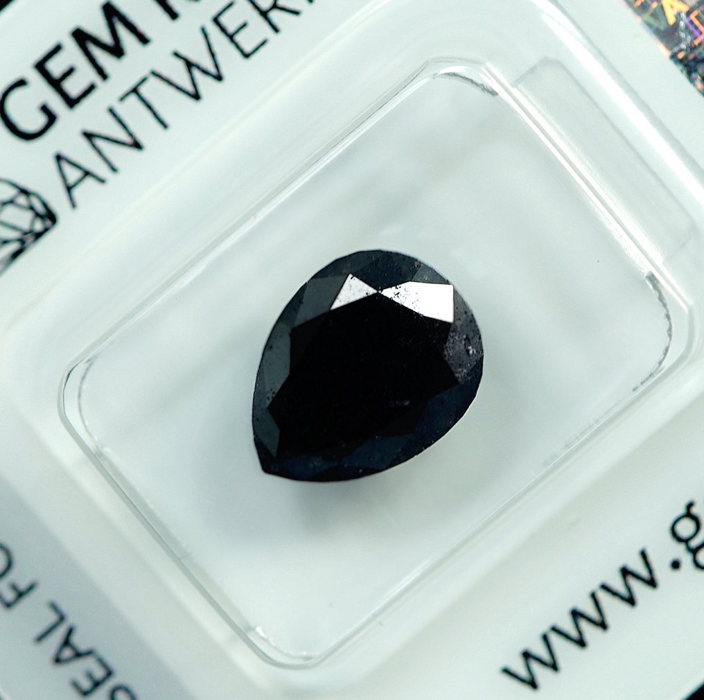 1 pcs Diamant  (Farvebehandlet)  - 3.01 ct - Ikke specificeret i laboratorierapporten - Gem Report Antwerp (GRA) #2.1